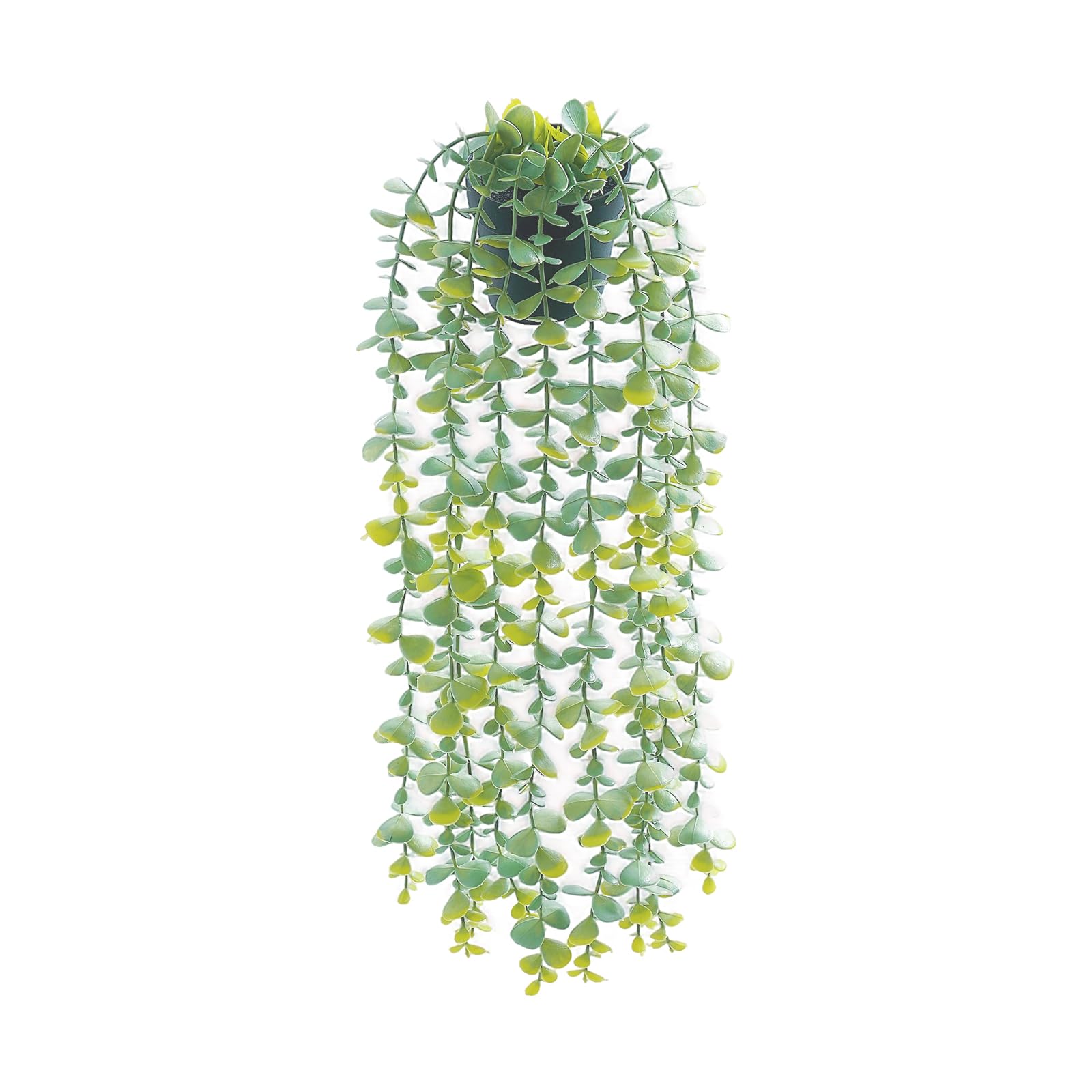 Freyalife 1Pcs Fake Plants Eucalyptus,Artificial Potted Faux Hanging Plants for Vintage Boho Home Living Bedroom Kitchen Farmhouse Bathroom Office Desk Book Shelf Wall Room Accessories Decor Indoor