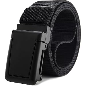 AWAYTR Nylon Kid Belt Boy, Fully Adjustable Tactical Golf Belt for Youth | Easy Press-and-Lock Metal Buckle, Trim-to-Fit Nylo