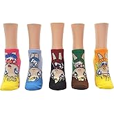 Everything Legwear Sailor Moon Characters Lowcut Socks (5 Pair Pack) - Ladies Shoe Size 4-10