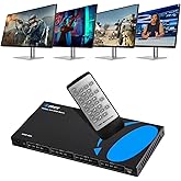 OREI 4x4 HDMI 4K Matrix Switch/Splitter, (4-Input, 4-Output) with Remote Control Supports UltraHD 4K@60Hz 4:4:4, HDR, YUV, HDMI 2.0, HDCP 2.2, 3D, 1080p, 18 GBPS - Downscaler (4K & 1080p Together)