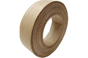ebpsneer Real Red Oak 1-1/2 inch ×26ft Wood Veneer Edge Banding Roll,Pre-glued Iron On Wood Veneer Edging-Backed with Hot Melt Adhesive-Flexible Wood Veneer Edgebanding for Furniture Restoration