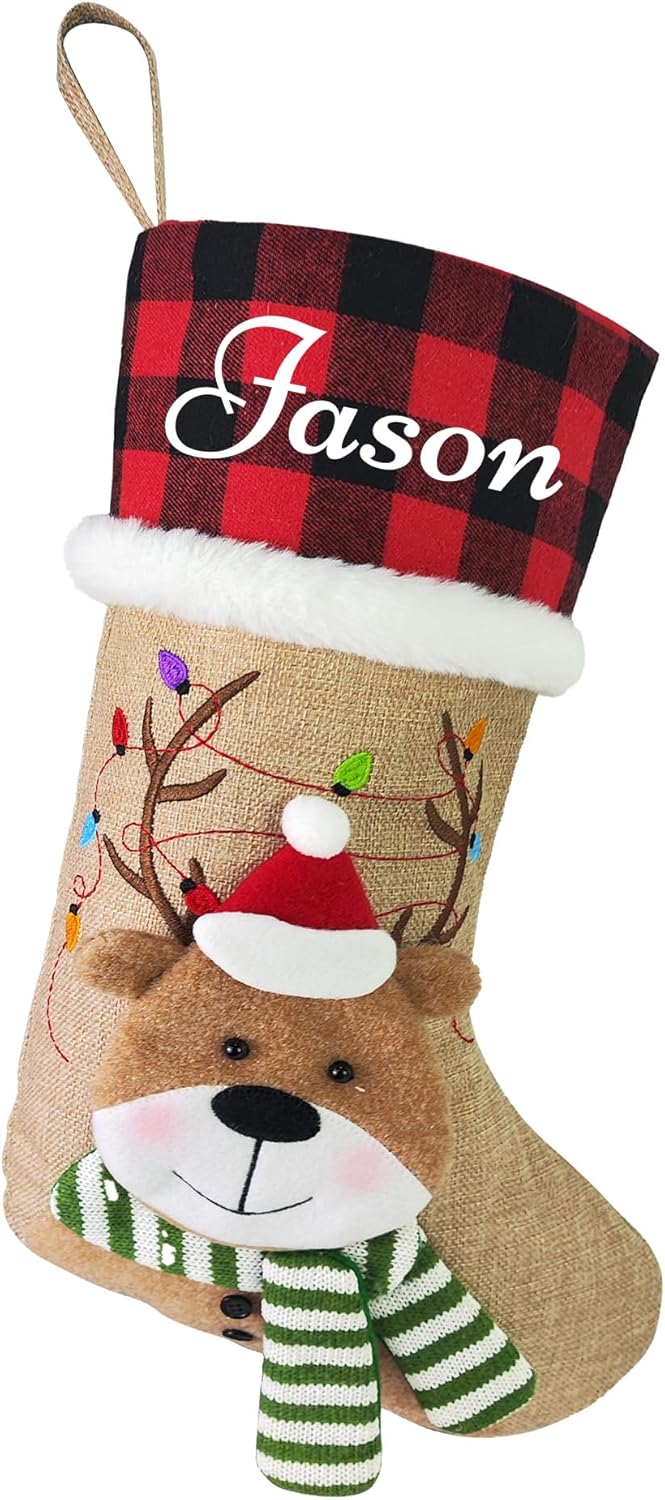 Stockings & Holders - Personalized Christmas Stockings with Name, Custom 18