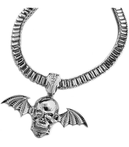 ネックレス・ペンダント Bat Skull / Fringe Leather necklace Crescendo SJ INC New Skull Wing Avenged Sevenfold Pendant &5mm/24
