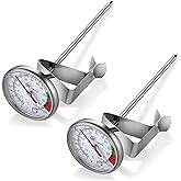 KT THERMO Instand Read 2-Inch Dial Thermometer(2 Pack),Best for The Coffee Drinks,Chocolate Milk Foam