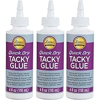 Aleene's Quick Dry Tacky Glue, 4 FL OZ - 3 Pack, Multi