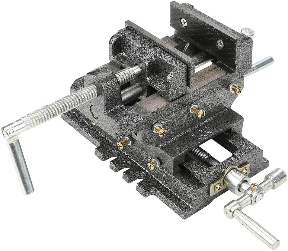 Drill Press Vice, Premium Steel 4inches Cross Slide Drill Press Vise