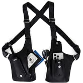 GLAMZLELE Double Shoulder Armpit Bag for Men with Adjustable Strap | Leather underarm shoulder bag for men with anti-theft Multi-Pockets phone wallet Ideal for Travel &amp; Daily Commute