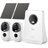 TIEJUS 2K Solar Security Cameras Wireless Outdoor System, No Subscription | Offline TV Viewing, 32GB Local Storage, 2.4/5GHz WiFi, 4MP Color Night Vision, Easy Setup, 2-Way Talk, IP65