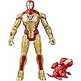 Marvel Mech Strike Mechasaurs Iron Man Action Figure, 4-Inch, with Weapon Accessory, Toys for Kids Ages 4 and Up, Medium