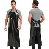 Nanxson TPU Waterproof Apron Lightweight Work Apron with Adjustable Buckle | Liquid Resistant,Neck buckle design,Easy to clean,Unisex,Butcher Apron for Dishwashing Grooming,Halloween