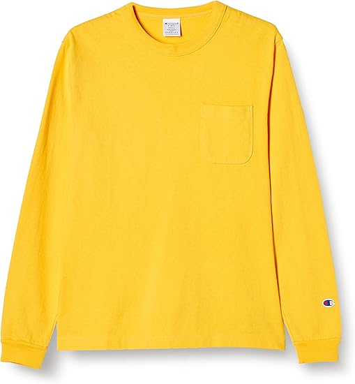 Amazon チャンピオン T1011 ロングスリーブtシャツ ワンポイントロゴ C5 P401 メンズ アウトドア シャツ 通販