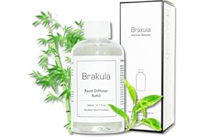 Brakula Reed Diffuser Oil Refill - Bamboo & White Tea Scent, 180ML, 6.08OZ