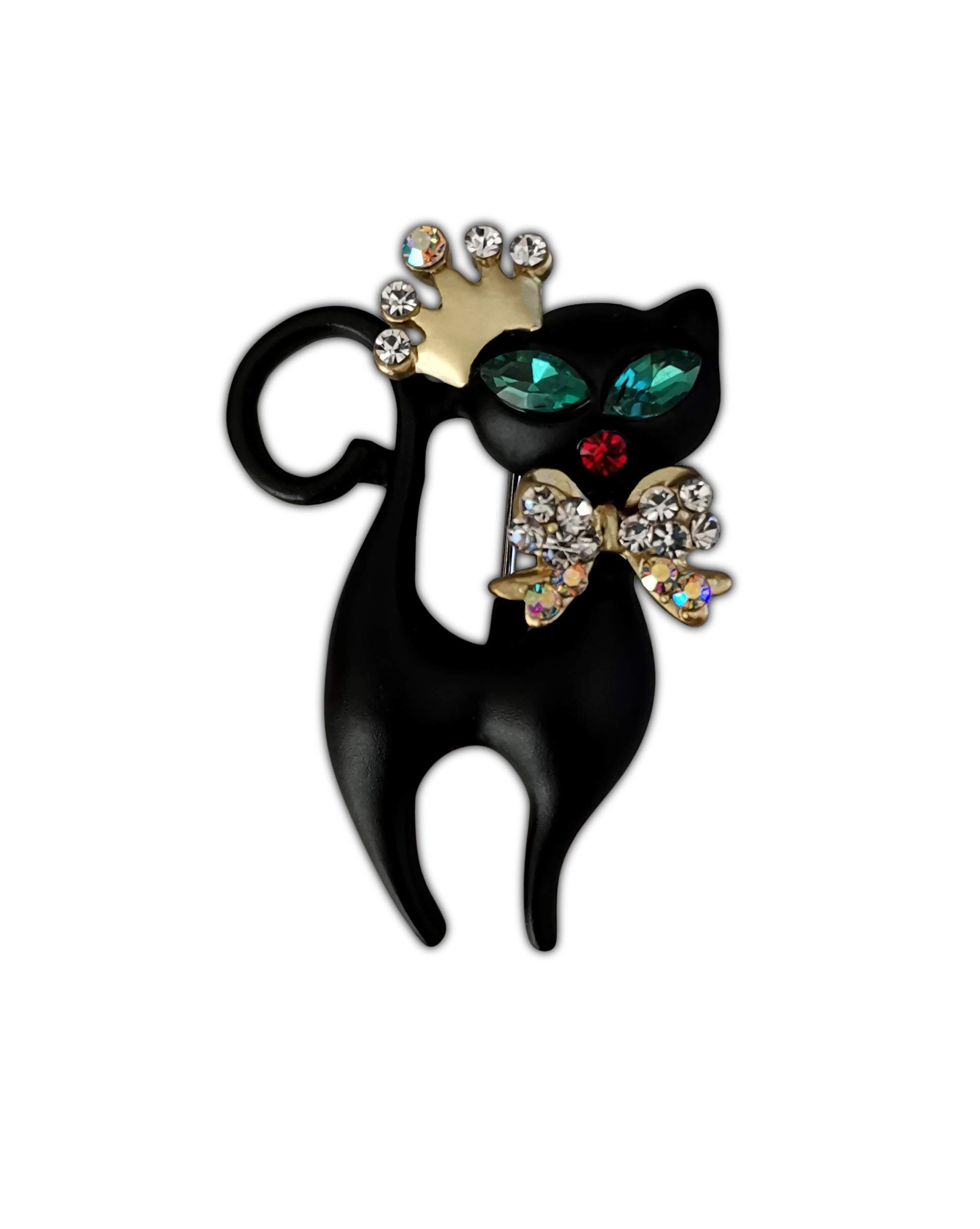 Cute Black Cat Lovely Kitty Brooch Pin for Ladies & Nice gift for Her