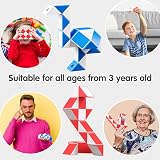 ECHOCUBE Magic Snake Cube 2 Pack 24 Blocks Educational Fidget Toy Twist Puzzle view 5