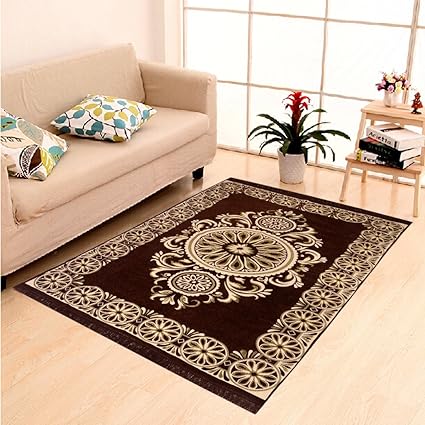 DAILZ Ethnic Velvet Touch Abstract Chenille Carpet - 55x80, Multicolour