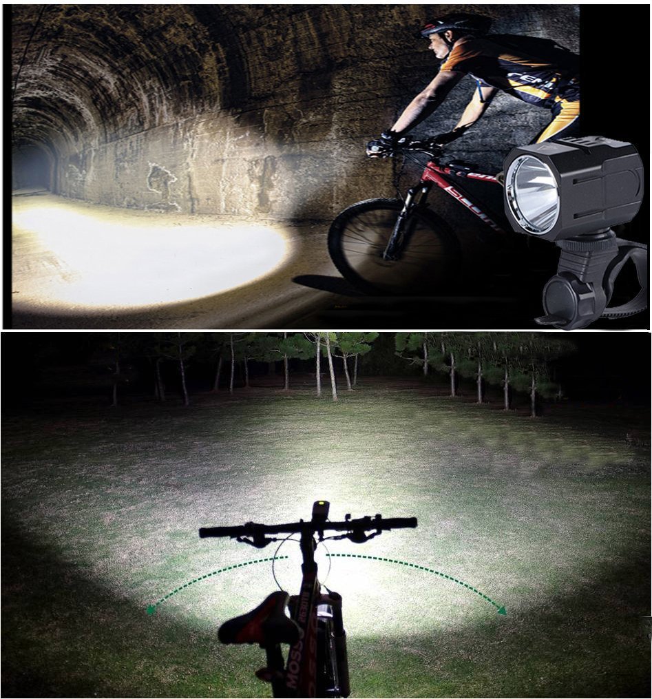 Nestling USB Rechargeable LED Bike Light Set, 1200 Lumen Bicycle