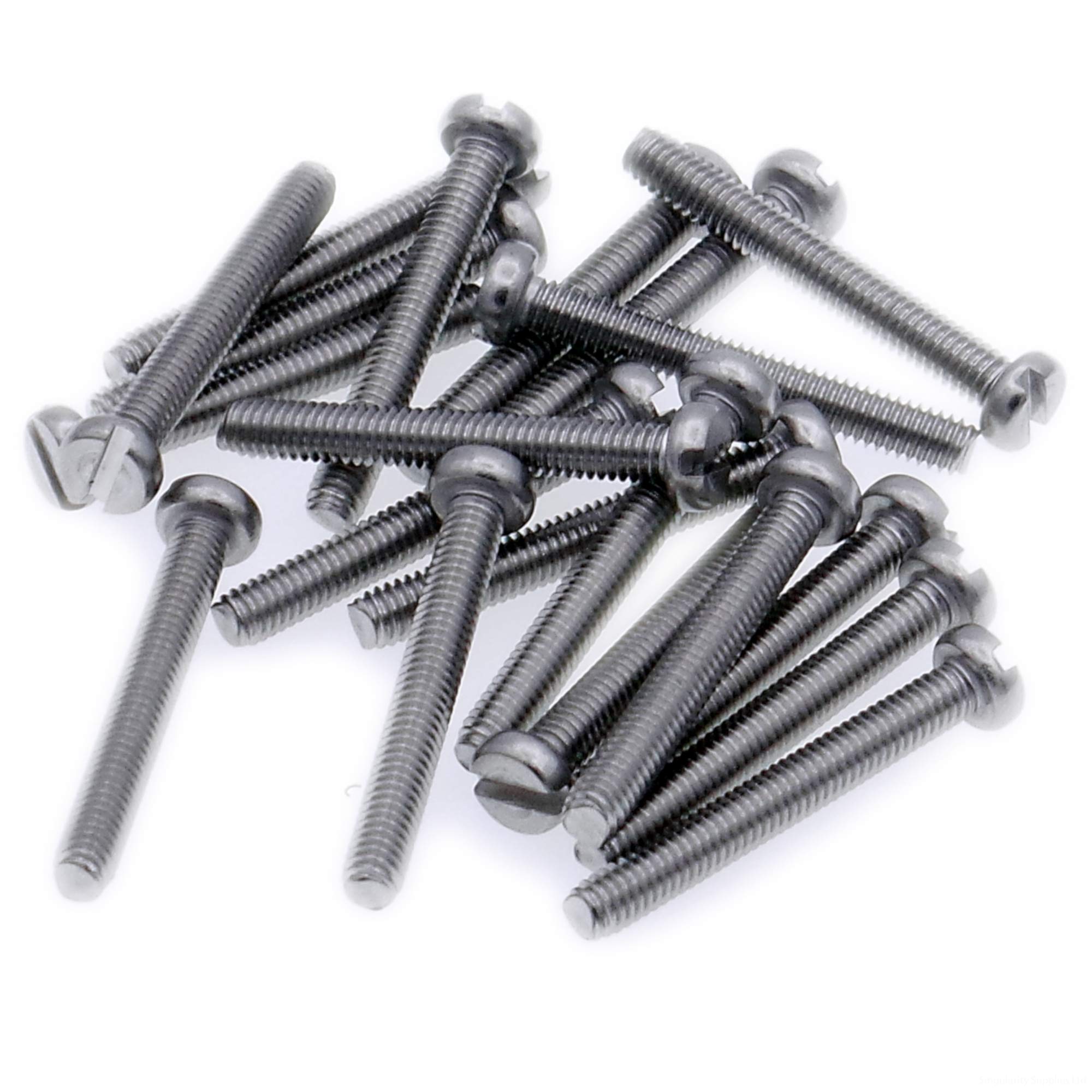M3 (3mm x 25mm) Slot Cheese Machine Screw (Bolt) - Stainless Steel (A2) (Pack of 20)