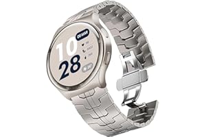 Compatible with Reebok Pulse Smartwatch Bands, Lamshaw Quick Release Stainless Steel Metal Strap with Folding Clasp Replaceme