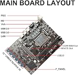 Tsadeer B250C BTC Mining Motherboard Kit LGA1151 DDR4 8GB RAM G3930 CPU SSD view 8