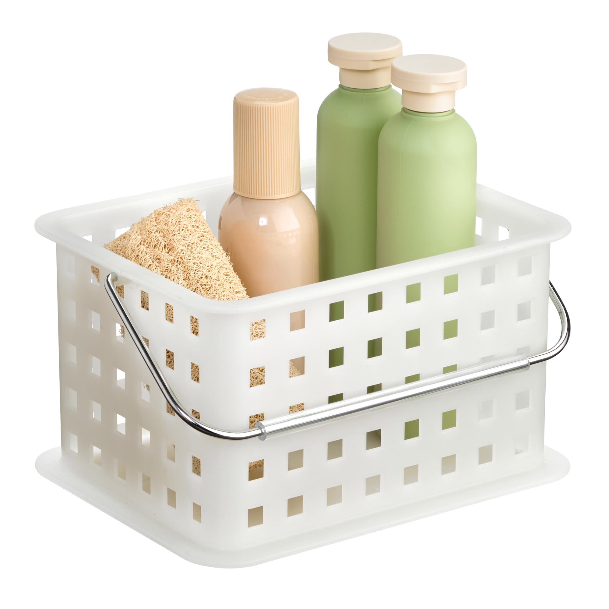 iDesign Basic Storage Basket, Small DVD Plastic Box Suitable for the Bathroom and Kitchen, Clear