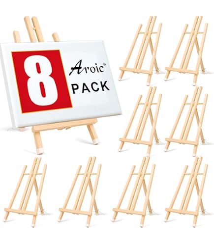 ESRICH 16 Inch Tabletop Easel - Wooden Display Stand For Canvas, Photos, Signs, Foldable & Portable