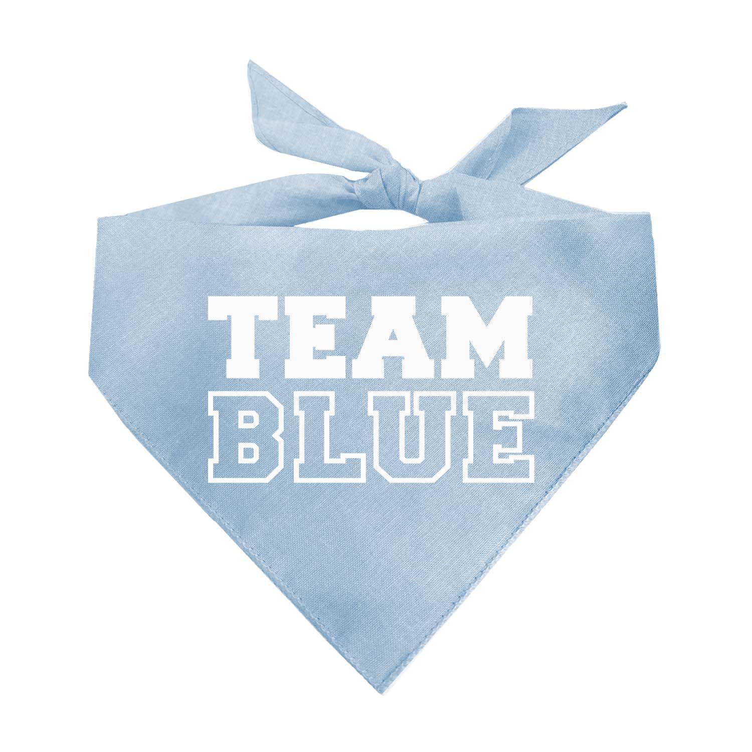 Tees & Tails| Team Blue Gender Reveal/Baby Announcement Dog Bandana (Baby Blue, OS 802)