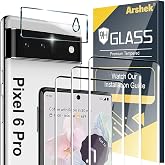 [3+1 Pack] for Google Pixel 6 Pro Screen Protector, 9H Tempered Glass, Ultrasonic Fingerprint Compatible, 3D Curved, HD Clear Scratch Resistant for Google Pixel 6 Pro 5G Glass Screen Protector