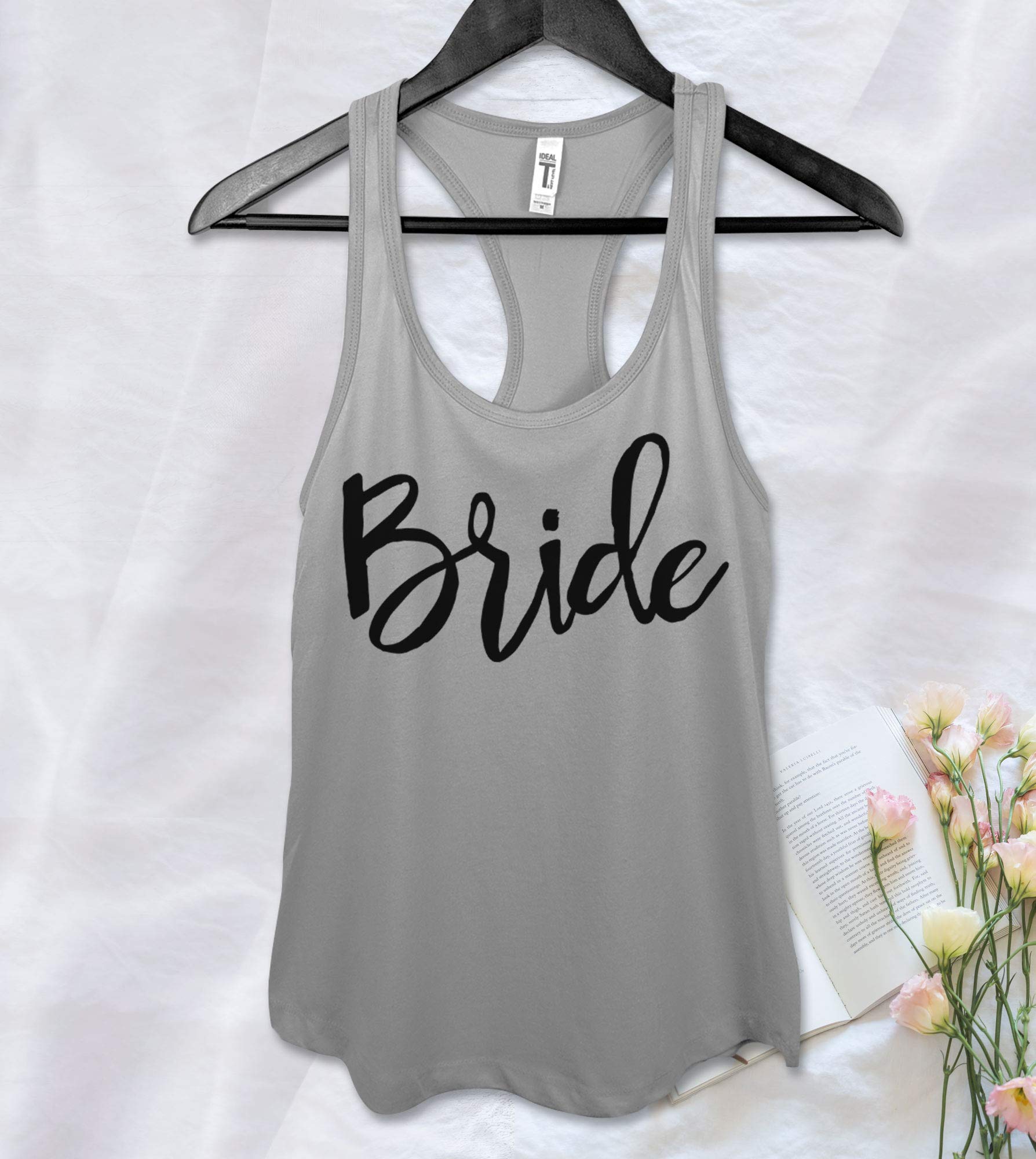 Bride Cute Bridal Racerback Workout Yoga Ness Tank T Shirt