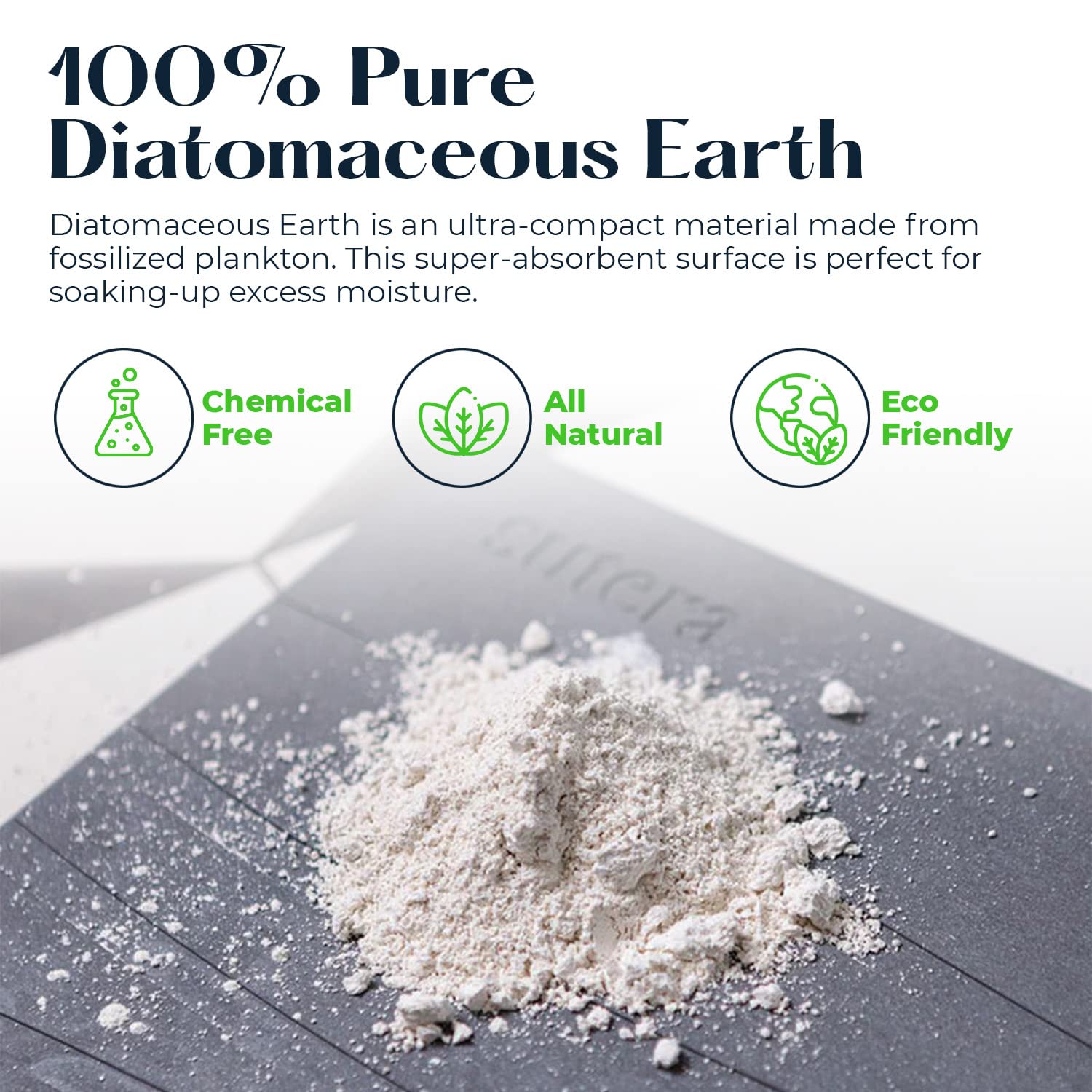 SUTERA Stone Bath Mat, Diatomaceous Earth Shower Mat, NonSlip Super