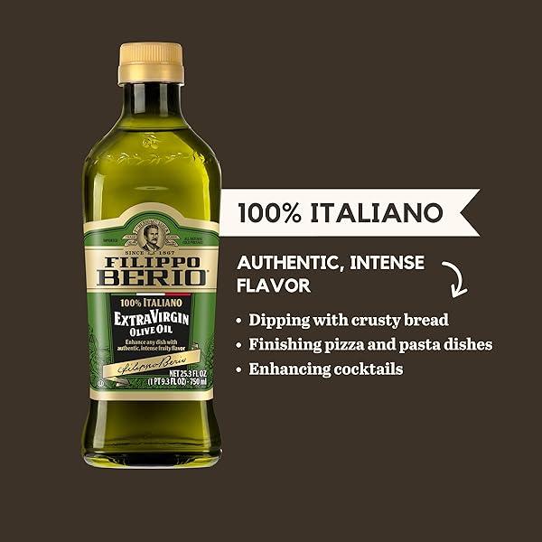 FILIPPO BERIO 100% ITALIAN EXTRA VIRGIN OLIVE OIL, 25.3 OUNCE RPET BOTTLE