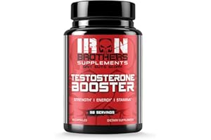 IRON BROTHERS SUPPLEMENTS Testosterone Booster for Men - Estrogen Blocker - Supplement Natural Energy, Strength & Stamina - Lean Muscle Growth - Increase Male Performance - Supplements