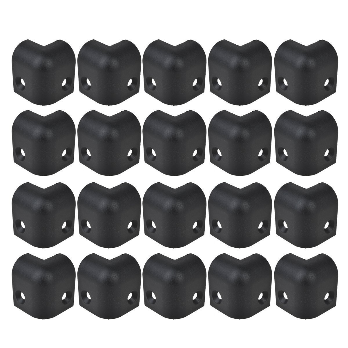 Vinallo Pack of 20 Black Hard Plastic Guitar Amp Amplifier Speaker Cabinet Corner Protectors