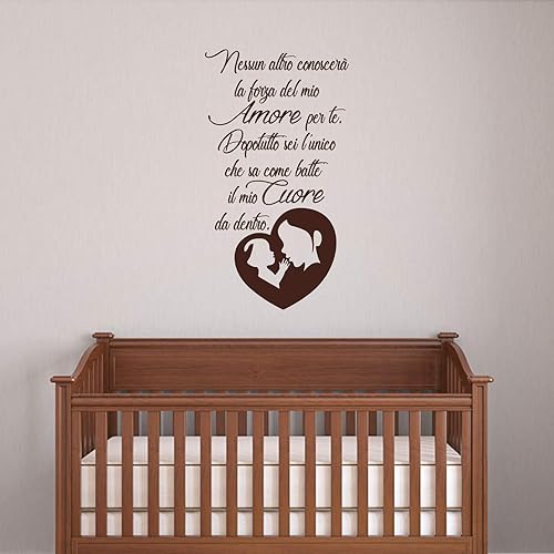 Stickers Murali Frase Mamma Con Dedica Al Figlio Adesivi Murali Con Frasi Per Decorazioni Casa Amazon It Handmade