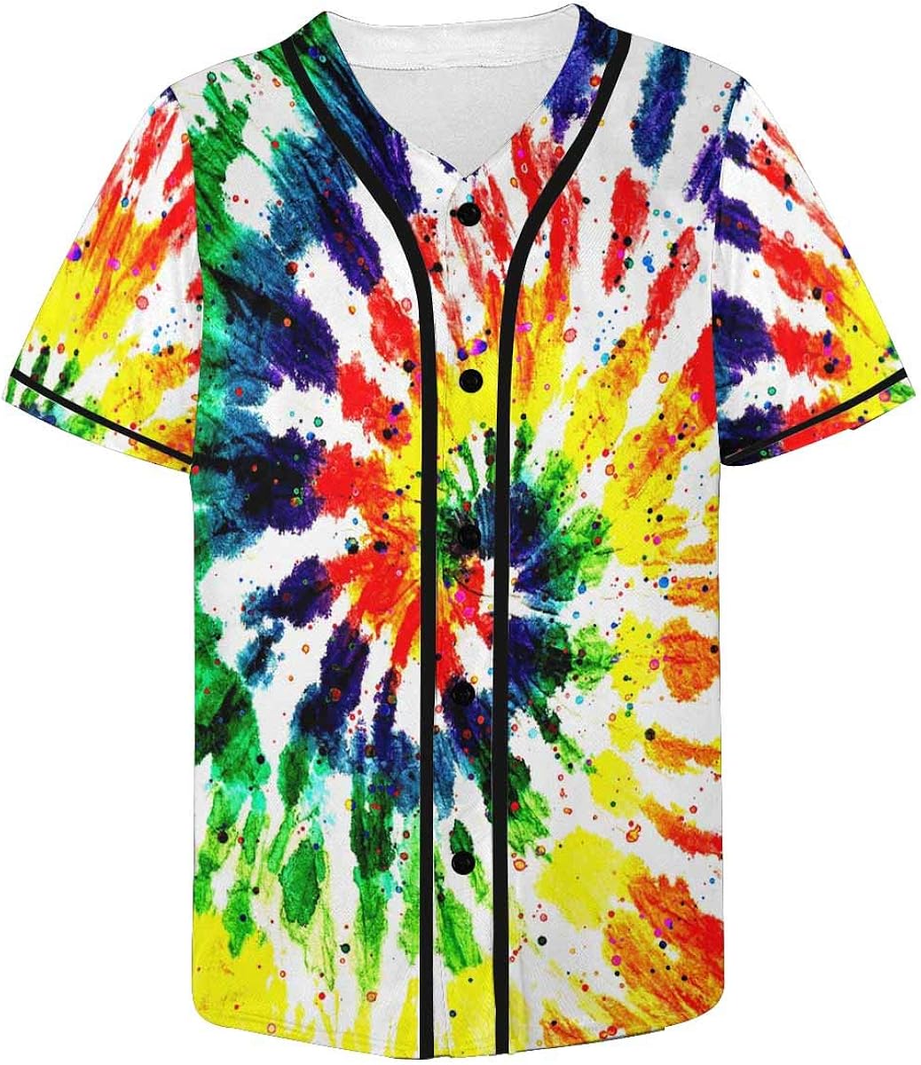 tie dye baseball jersey