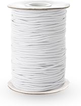 Realm Elastic Cord Black White 1mm 1.5mm 2mm 3mm 5m Craft Jewellery