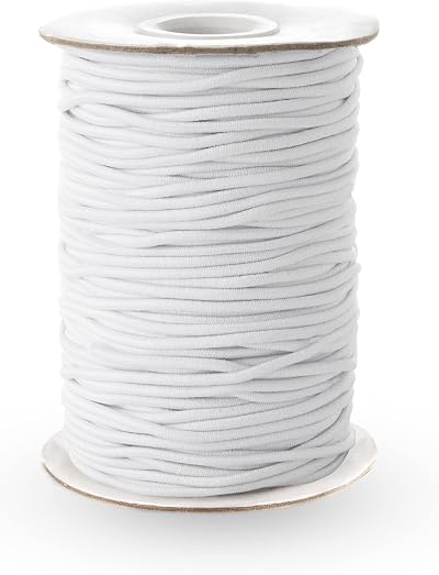 Realm Elastic Cord Black White 1mm 1.5mm 2mm 3mm 5m Craft Jewellery