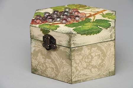 Caja de madera decorada con decoupage: Amazon.es: Hogar