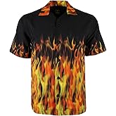 Benny's Red Flames Bowling Shirt