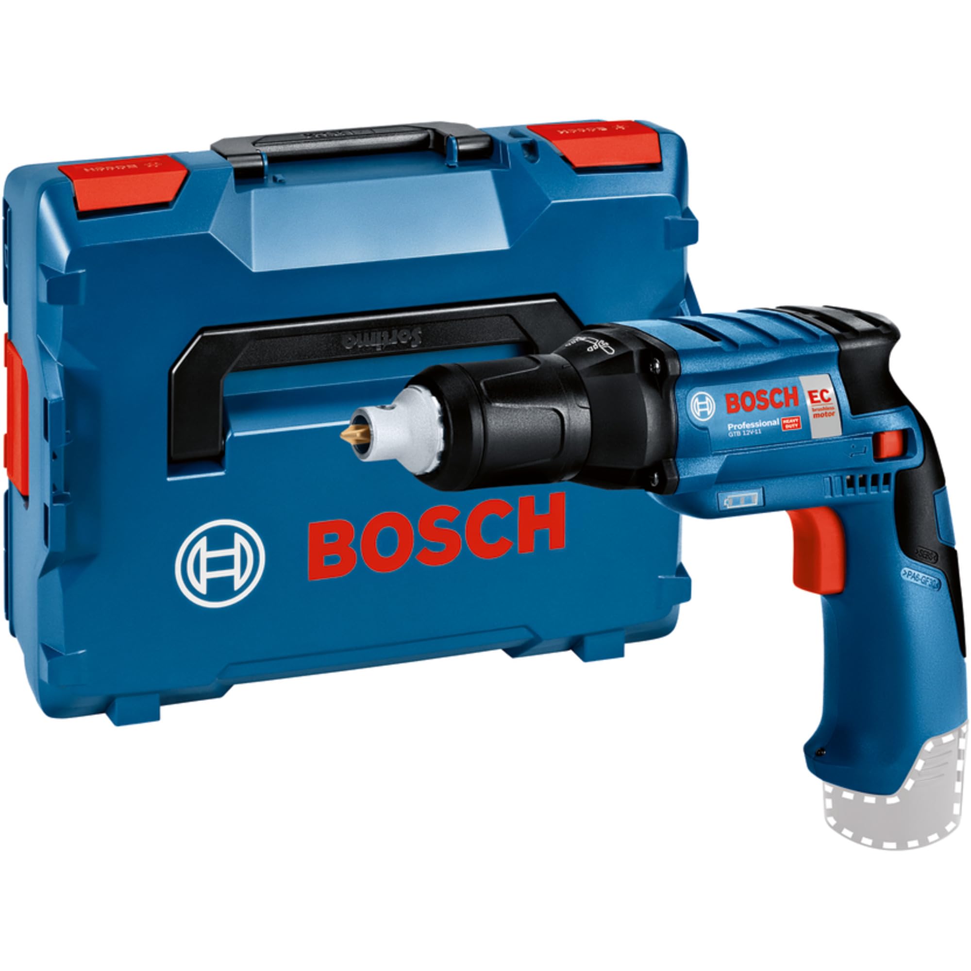 Bosch Professional 12V System GTB 12V-11 cordless drywall screwdriver (torque hard/soft: 11/3 Nm, incl. L-BOXX, without battery/charger)