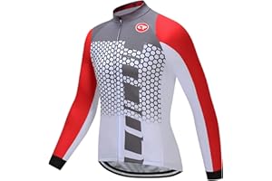 Coconut Ropamo CR Long Sleeve Cycling Jersey Mens, 3+1 Zipper Pockets Bicycle Tops Quick Dry Breathable Biking Shirt
