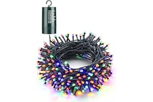 Flacchi Multi-Color Christmas Lights, 66 ft 200 LED Battery Operated String Lights Waterproof 8 Modes & Auto Timer Mini Lights for Xmas Decorations, Home, Party, Holiday Decor Outdoor Indoor