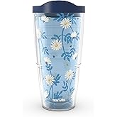 Tervis Skyfall Daisies Made in USA Double Walled Insulated Tumbler Travel Cup Keeps Drinks Cold & Hot, 24oz, Classic