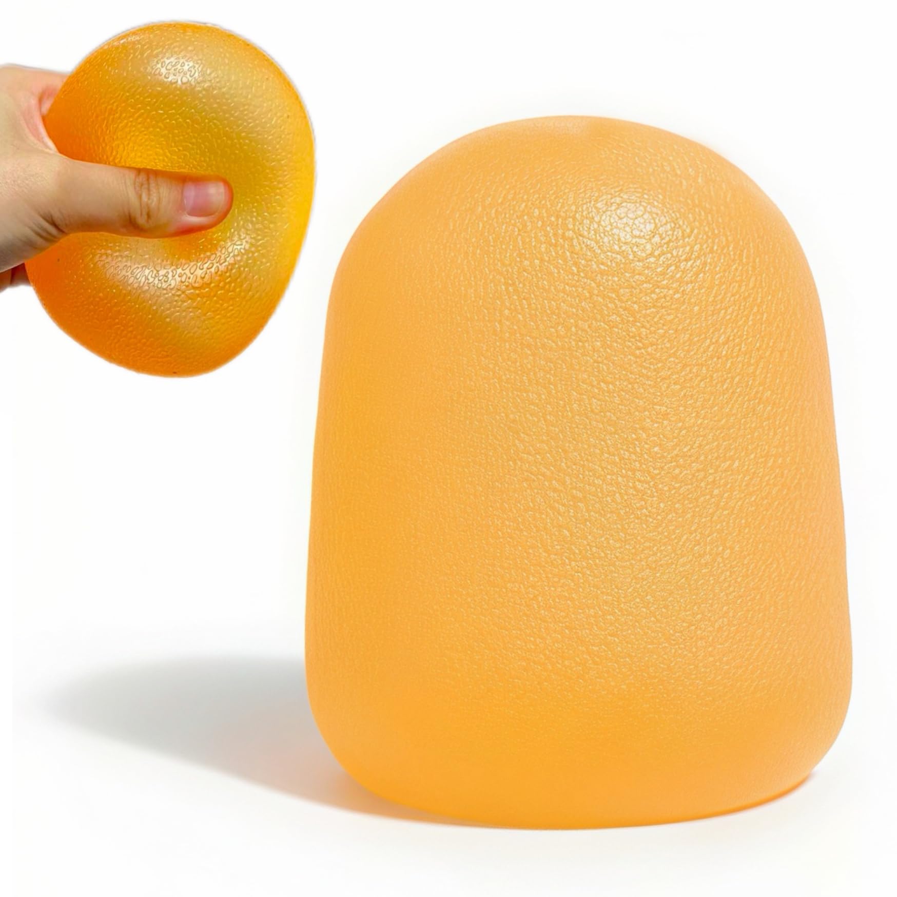 Giant Yellow Sugar Stress Ball Squeeze Squishy Toys, Soft Sensory Fidget Toy, Jumbo Squishy Stress Sugar Balls for Kids, Easter Basket Stuffers, Party Favors, Classroom Prizes for Students