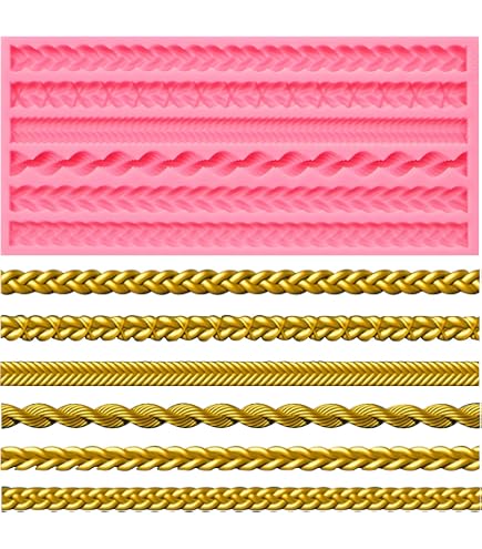 Lambeth Cake Border Fondant Molds - Whipped Cream Shaped Silicone Molds For Cake Decorating & Baking