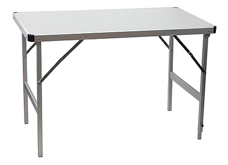 Aluminium Tisch mit fester Platte (120 x 70 x 73)