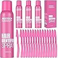 Hair Identifier Spray for Face Shaving Dermaplaning Tool 4 Pack Skin Body Dermaplaning Spray for Women with 16 Face Razor for Face Shaver Hair Removal Kit Excess Hair Dermaplane Razor for Women Face