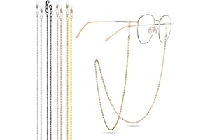 Eyeglasses Chain, 5 Pcs Sunglasses Chain for Women, Metal Glasses Chain for Glasses, Sunglasses (5 Colors)