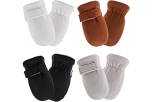 Zsedrut No Scratch Baby Mittens Toddler Infant Fleece Lined Gloves Winter Warm Mitten for Baby Boys Girls