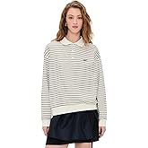 DUNST Women's Striped Collared T-Shirt