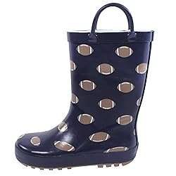 Hudson Baby Kids Rain Boots, Footballs, 10 US